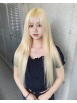 ガルボ ヘアー(garbo hair)&nbsp;韓国風スタイル10代20代ブロンドカラーベージュカラー