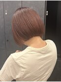 【片山】前髪マチルダボブピンクベージュツヤ髪