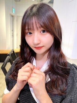 アルバム 池袋(ALBUM) シースルーバング_グレーベージュレイヤーロング_39522