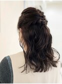 ハーフアップ☆編み込み