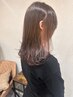 "ツヤのある美しい髪に"髪質改善カラー+似合わせカット(マーブ込)　¥11880