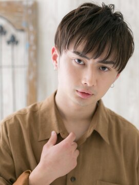 メンズヘア ビーセカンド 草加店(MENS HAIR B-2) 男前に仕上げる！マットブラウンツーブロックマッシュS草加
