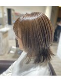 ウルフカット×アッシュベージュ
