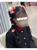 ハーフツイン×編みたらし