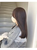 質感カット×透け感クールブラウン