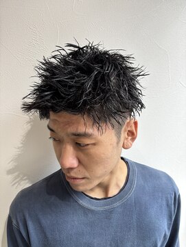 グラフ 立川(Graph.) スパイキーツイストパーマツーブロックメンズ