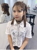 カチモリ　韓国ヘア　ハーフアップ