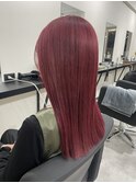 レッドブラウン×艶髪