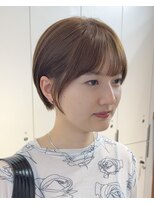 ロンドアンメゾン 原宿(Lond un Maison.)&nbsp;くびれヘア/アプリコットオレンジ/レイヤー/ショートボブ/韓国