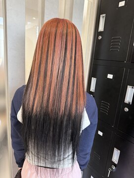 ジェンダーヘア(GENDER hair) " ローライトグラ " Pink × Black / 七