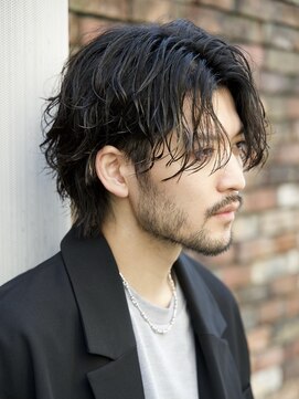 ルーシー 渋谷(LUCEY) センターパートフェザーパーマシャドウパーマメンズパーマ