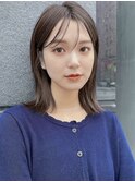 美髪小顔ミディアム大人可愛いフェミニングレージュくびれヘア