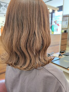 アース 長崎時津店(HAIR&MAKE EARTH) マロンベージュ×くびれロブ