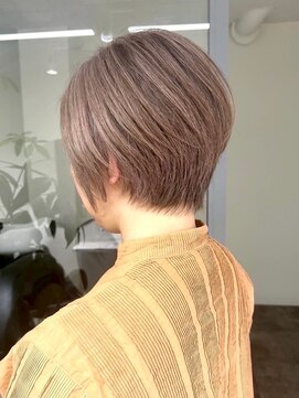 くびれショートボブ40代50代グレイカラー白髪染め白髪ぼかし