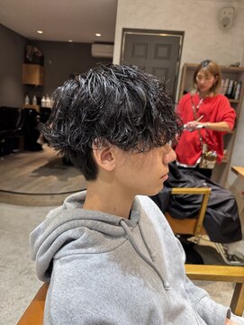 波巻きスパイラルパーマ/メンズパーマ/学割U24/ブリーチ/カラー