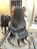 ブレンド 渋谷(BLend) ハイライトカラーくびれヘアアプリコットオレンジ