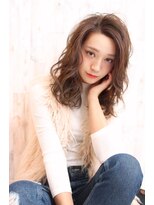 モナザスカイ 栄(MONA the SKY)&nbsp;【MONA】コテ巻き風パーマ/カーリーヘア/ブラウニーラテカラー