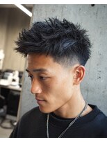 アンサ 小倉店(ANSA) 束感アップバング×スキンフェードショート