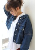 【小顔効果抜群】ざっくりポニーが可愛い#あざと毛 松本 明樹