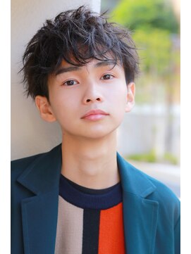 リップス 池袋(LIPPS) ソフトツーブロック テクノ サイドパートマッシュ