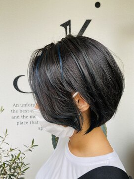 ジェービーヘア 稲毛(jb hair) ブルーサファイアカラーイヤリングカラー【稲毛】