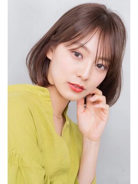 メーヴェ(Mowen) mowen 南堀江 ボブ×ピンクブラウン×艶髪×セミウェット