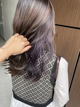 アイリー 名古屋(A/LEE) インナーカラー×パープル