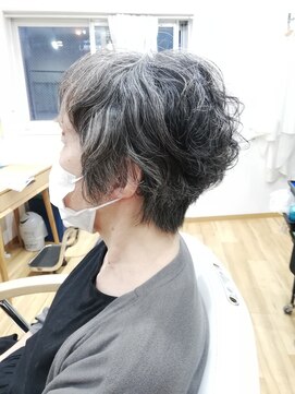 今日は美容院 ショートヘアパーマ/後ろにボリュームが欲しい