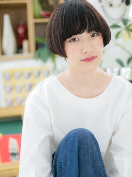 カバーヘア ブリス 志木南口駅前店(COVER HAIR bliss) 黒髪アッシュブラック前下がりミニマムボブa志木20代30代40代