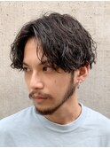 センターパートツイストスパイラルパーマ刈り上げツイストパーマ
