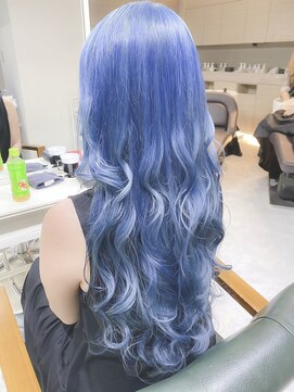 デイズ(days) 10代/20代/30代可愛ブルーカラーデザインカラー☆ロング