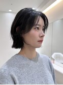 横顔盛れる顔周りカット×韓国ボブ