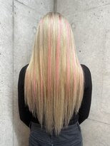 ガナンシア 横浜本店(ganancia)&nbsp;ベージュブロンド・ピンクエクステメッシュ