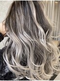 【Labimani】ホワイトシルバーバレイヤージュ