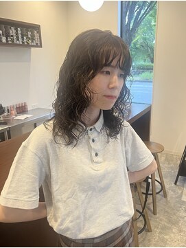 ビーヒアナウ 野々市市役所前店(BE HERE NOW N゜04) ミディアムボブ×マロンベージュ