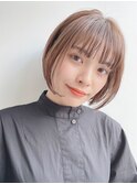 【Say.中村】ミニボブ×ぱっつん×ショコラカラー×ワンカール