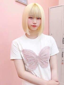 ロンムー(ronmuu) 韓国風タッセルボブ&抜きっぱなしブロンド