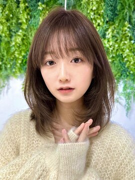 ビューブルー 亀戸錦糸町(VIEW BLUE) 美髪カールピンクブラウン韓国レイヤーロングセミディ顔周り前髪