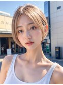 ショートボブミニウルフチェリーブラウン20代30代40代50代