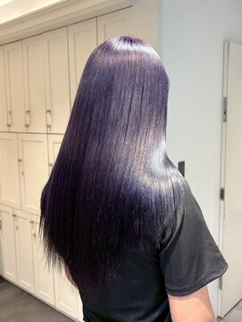 ベレーザ 渋谷(BELEZA) 14888ブリーチ&ダブルカラーラベンダーパープルレイヤーロング