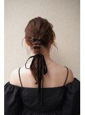 夏でも崩れない！編み下ろしヘアセット