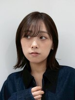 カルム(kalm)&nbsp;20代30代ボブレイヤーショートボブオリーブカラー顔周りレイヤー