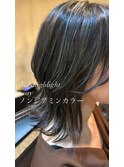 クラゲヘアー　小顔　暗めカラー　デザインカラー　ノンジアミン
