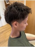 アップバングパーマ