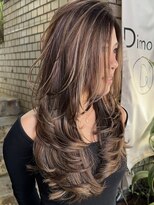 ディモアンド 表参道(Dimo&)&nbsp;xハイライトホワイトグレージュ/レイヤーカット/チェリーブラウ