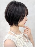 三鷹吉祥寺ショートレイヤー前髪なしボブ丸みくびれ小顔前下がり