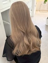 サンク 原宿 表参道(cinq)&nbsp;ダブルカラーミルクティーベージュグレージュレイヤーカット韓国