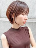 グランマッシュ/オリーブグレー/ショート/ヘイリーボブ/前髪