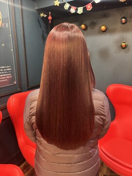 ブリーチなしで作る！高発色レッドカラー☆浦和/個室/オージュア