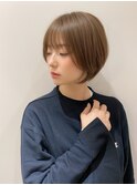 ミディアムヘア/暗めカラー/グランマッシュ/銀座